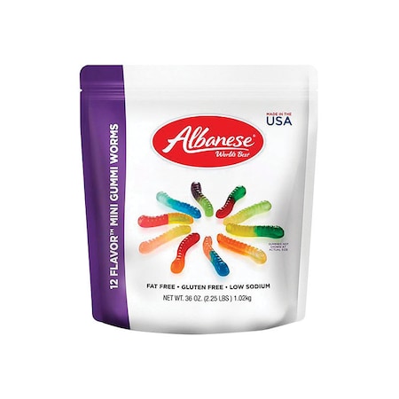 Albanese Worlds Best Albanese Assorted Gummi Worms 36 oz 53337